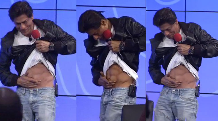 SRK was asked about his 8-pack abs at the Google event.