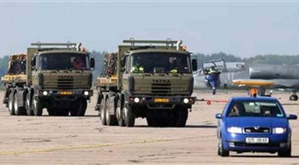 Trucks carry ammunition that the Czech Military is giving to Kurdish Regional Government in Iraq in Pardubice, Czech Republic, Thursday, Sept. 18, 2014. (Source: AP)
