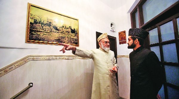 Shaban with his father Imam Bukhari in New Delhi. 
