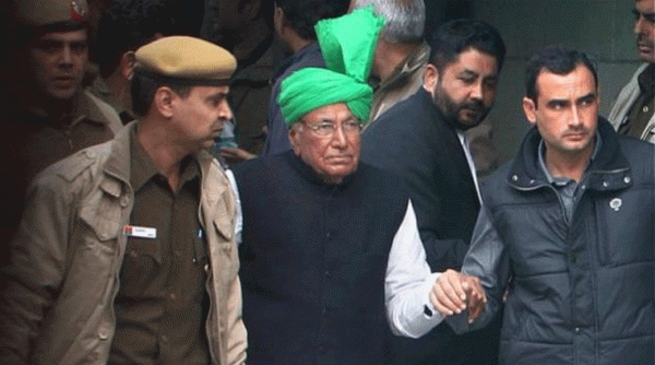 The 79-year-old Indian National Lok Dal chief was convicted and sentenced to 10 years in jail in a teachers' recruitment scam case last year. (PTI/ File Photo)