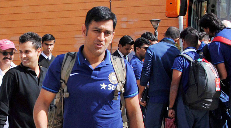 Indian captain MS Dhoni was the centre of attraction at the Kangra airport on Thursday. India and West Indies are scheduled to play the fourth ODI in Dharamsala on Friday. (Source: PTI)
