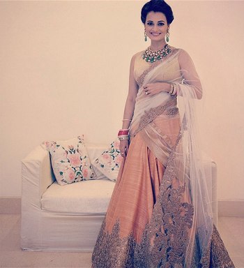 Dia Mirza Dazzles In Gold At Her Wedding Reception Entertainment Gallery News The Indian Express