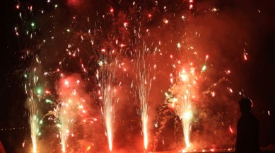Kolkata, Kolkata news, Shahid Minar Kolkata, firecrackers kolkata, west bengal news, west bengal, indian express, india news