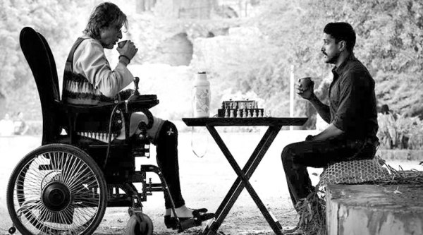 Amitabh Bachchan and Farhan Akhtar contemplate their next move during a game of chess