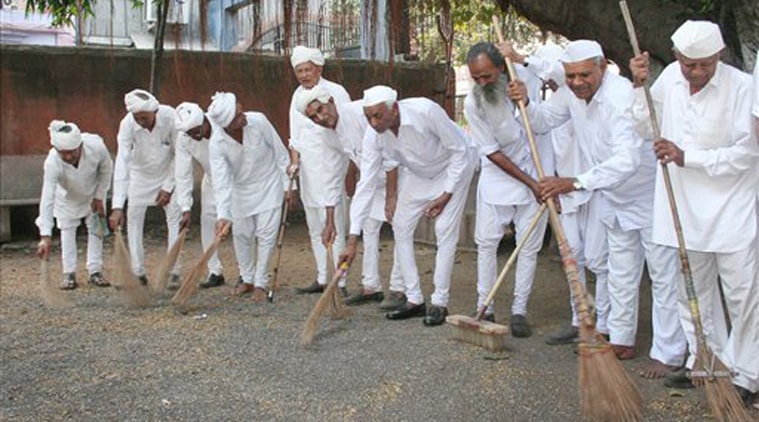 gandhi jayanti, maharashtra, maha rural development dept, mahatma gandhi, education, khadi goods, cleanliness drive