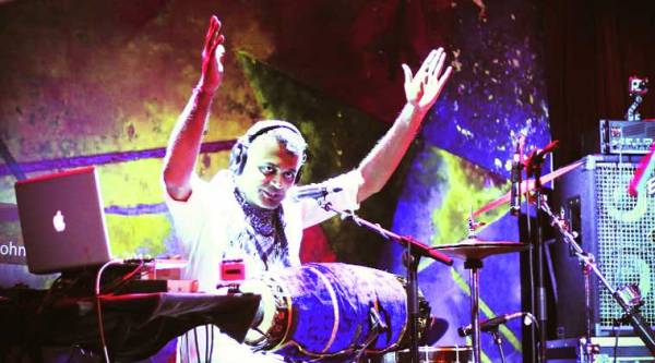 Rajgopalan has created a unique classical drum set, which he combines with a loop machine; Woodnote started out as a busker using his  loop station.
