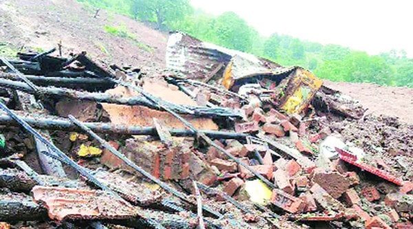Malin village after the landslide. (source: IE photo)