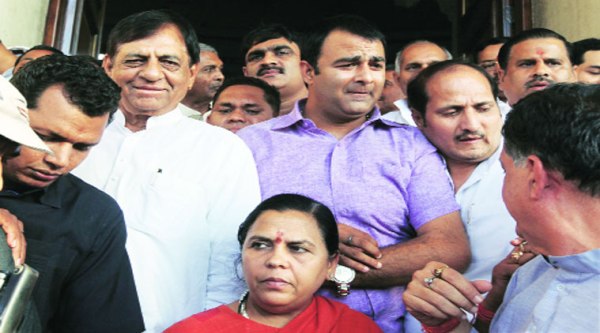From left: Hukum Singh, Sangeet Som, Suresh Rana.