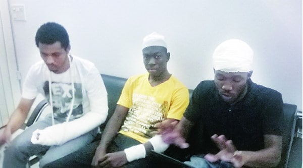 Two are from Gabon, and the third is from Burkina Faso. Source; Prawesh Lama 