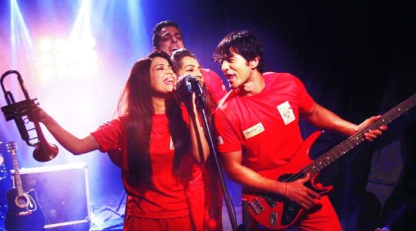 Nivedita Basu with her team mates