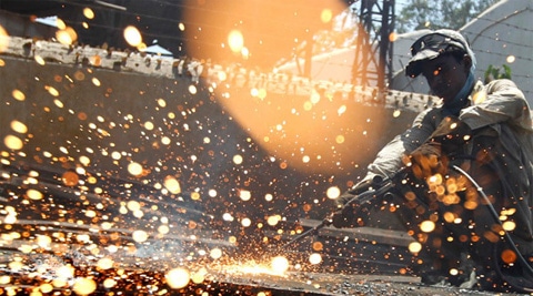 Data last week showed output in eight core industries, which account for more than a third of overall factory production, rose 5.8 percent in August on a year earlier. (Reuters)