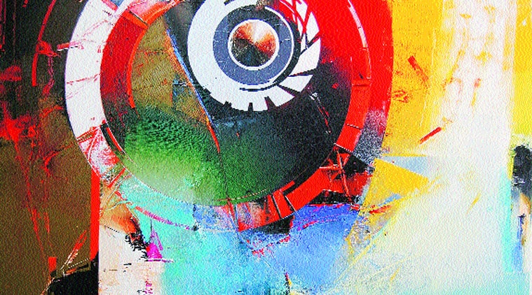 Rais Paintings Pictured Have Bursts Of Colour Surrounding A Circle Or Dot On Rais Paintings Pictured Have Bursts Of Colour Surrounding A Circle Or Dot On