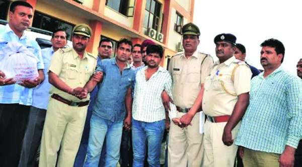 The accused in Sonipat on Thursday.  (Source: Express photo)