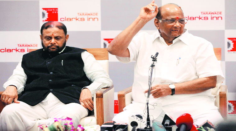 Pawar in Pune, Friday.(Source: Express photo by Arul Horizon)