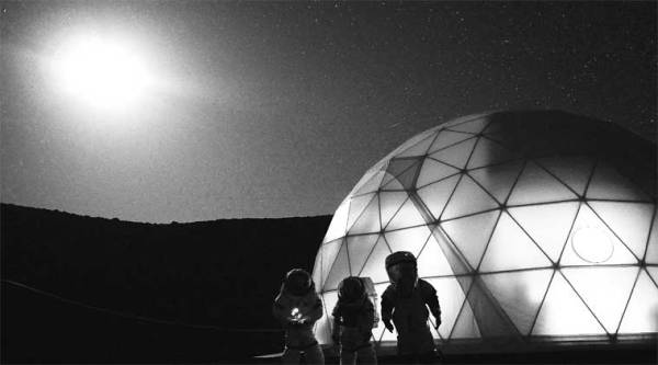 The communications to world outside are limited to e-mails at the dome. Each message has a 20-minute time lag, as would happen on Mars