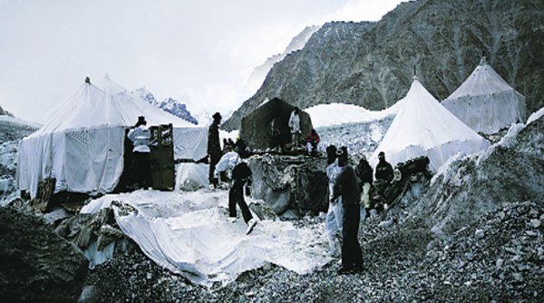 High-altitude tents at the centre of the controversy.