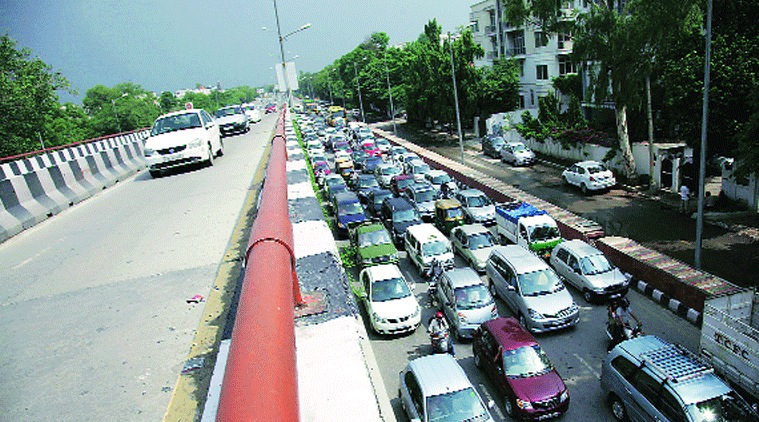 PWD said the proposed flyover will help ease traffic congestion on RTR Marg. (Source: Express Archive)