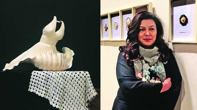 (From far left) Megha Joshi’s works titled Through A Lens; the artist