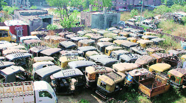 Traffic police acts tough on illegal autos, but has less space for