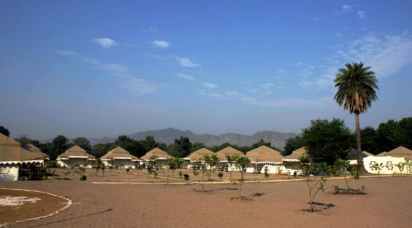 The AWX camp at Pushkar, Rajasthan. (Source: Express photo by Abhimanyu Chakravorty) 