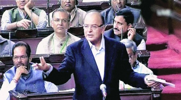 Finance Minister Arun Jaitley told Rajya Sabha on Tuesday that two members of the Select Committee, J P Nadda and Mukhtar Abbas Naqvi (left) had joined the Modi government and had been replaced by two new members, V P Singh Badnore and Rangasayee Ramakrishna, and “obviously, it (the committee) will need more time”.