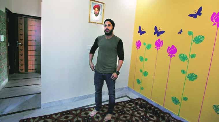Jasbir Singh dropped out of school after Class VIII. He now lives in the upmarket Tilak Nagar. (Express photo by Renuka Puri)