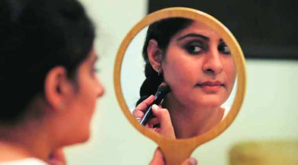 Women were only allowed to work as hairdressers in the film and television industry and were paid lesser than their male counterparts who enjoyed an unfair monopoly over painting faces.(Express photo by Renuka Puri)