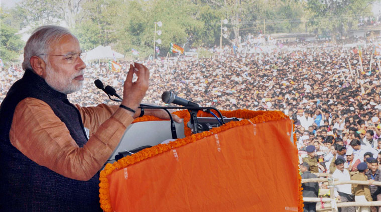 Modi said development was the only solution for the growth of Jharkhand and urged people to give him a "chance to serve them". (Photo: PTI)