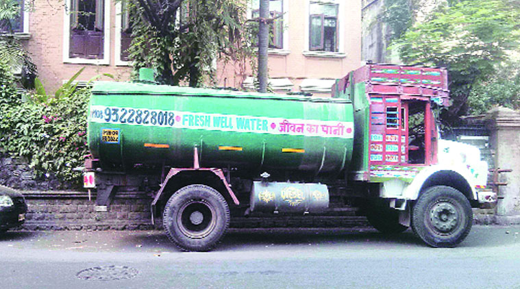 The water tanker in custody of Malabar Hill police.