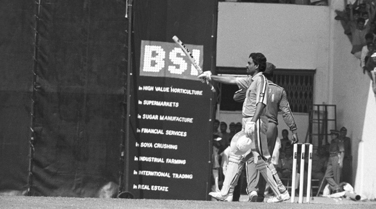 One from the Archive: Dilip Vengsarkar in action (Source: Express File)