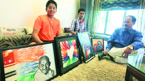Ravindranath with Aman Hirani (Left) and Husein Motiwala