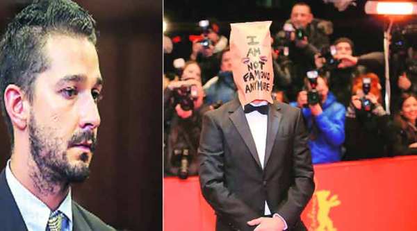 (Left) In court on charges of disorderly conduct; at Nymphomaniac premiere 