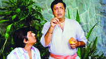 Amol Palekar with 
Deven Varma in Golmaal
