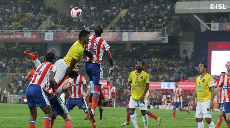 Mohammad Rafique scored the most-important goal in the dying minutes to help Atletico de Kolkata emerge triumphant at the DY Patil Stadium. (Source: ISL)