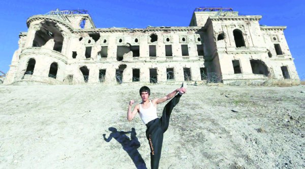 Abbas Alizada at Darulaman palace in Kabul.