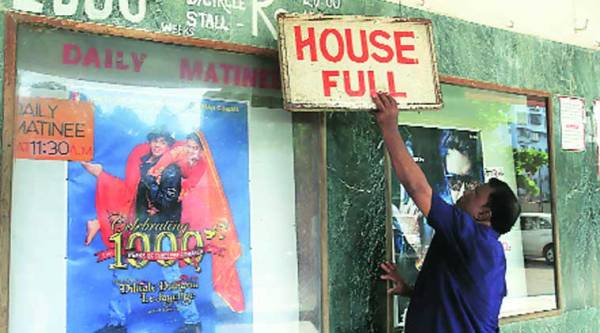 At Maratha Mandir in Mumbai, where the film has been playing for 20 years in a row. (Source: express photo by Pradeep Kochrekar)