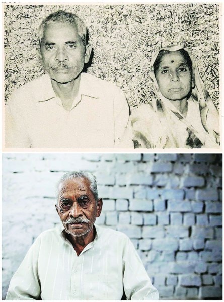 Lost: A wife. Ram Chandra and his wife Prema, who died the gas leak, in an undated family photograph (top); and Ram Chandra in Bhopal on November 15, 2014
