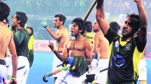 No Love Lost:  Pak’s Md Tousiq gestures to the crowd after the game.