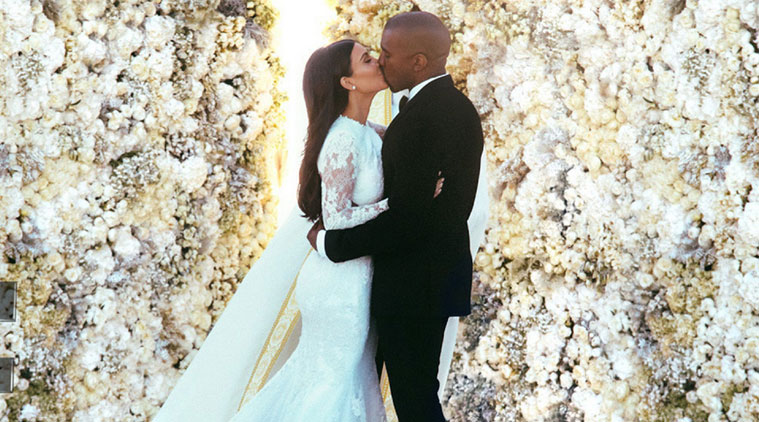     The picture of Kim Kardashian and Kanye West on their wedding day has received a huge 2.4 million, reported Daily Mirror.(Source: Reuters)