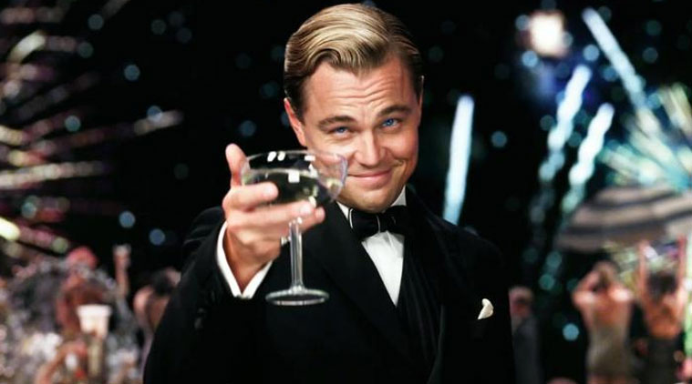 Leonardo DiCaprio was spotted partying with a large group at a Miami nightclub. (Source: Twitter) 