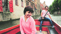 Sushant Singh Rajput and Anushka Sharma cruise along the waterfront