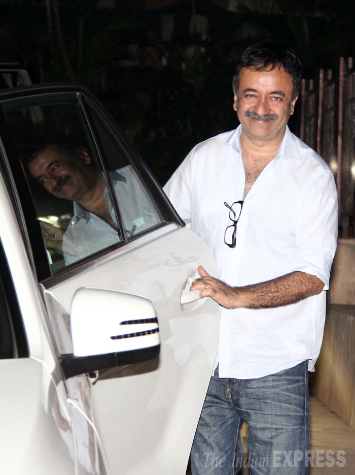 'PK' director Rajkumar Hirani is all smiles at the party. (Source: Varinder Chawla)