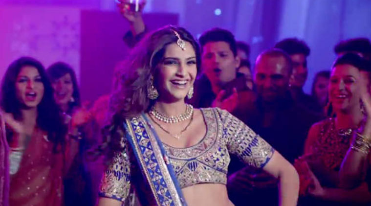 Set on the premise of a family visiting a prospective bride's place, Sonam makes the peppy wedding anthem her own with her dance moves.