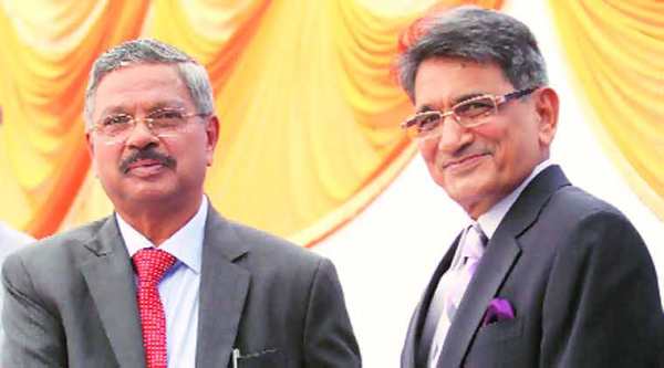 CJIs R M Lodha and H L Dattu during the former’s farewell.