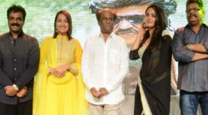 Rajinikanth, Sonakshi, Anushka celebrate Lingaa’s musical success