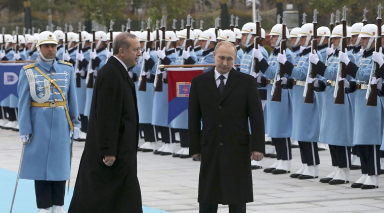 Turkish President President Recep Tayyip Erdogan and Russia's President Vladimir Putin. (Source: AP photo)