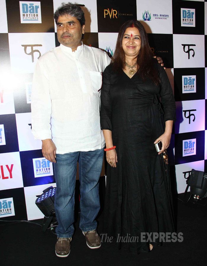 Haider director Vishal Bhardwaj came with his singer wife Rekha. (Source: Varinder Chawla)