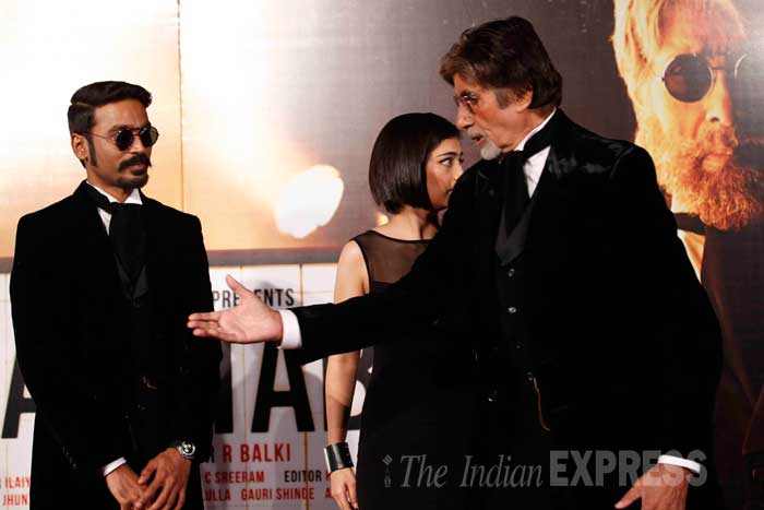 Shamitabh, Amitabh Bachchan, Dhanush, Akshara Haasan, Shamitabh trailer launch