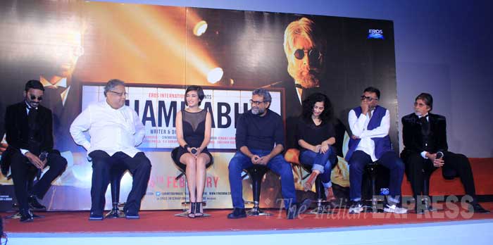Shamitabh, Amitabh Bachchan, Dhanush, Akshara Haasan, Shamitabh trailer launch