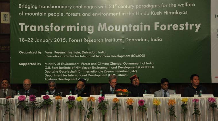 Hem Pande, additional secretary, Union Ministry of Environment, Forests and Climate Change, also spoke at the inaugural session. (Source: Express photo by Virender Singh Negi)